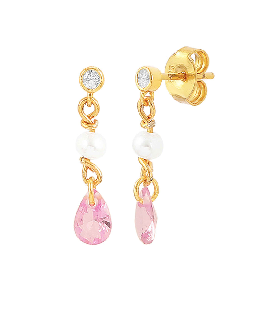 Pink Pearl Raindrop earrings