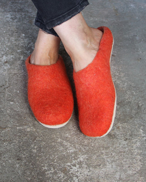 Egos Wool Slippers - Rusty Red - shopatstocks