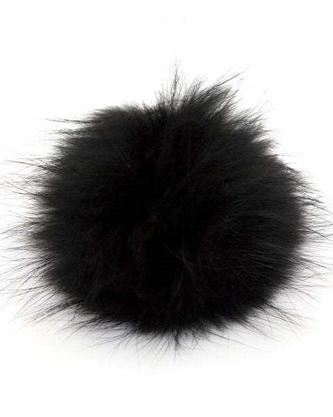 Merino Wool Bobble Hat Black