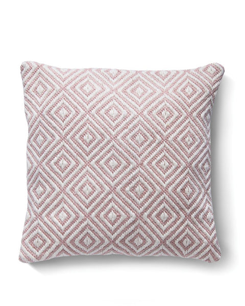 Woven Diamond Cushion Rose