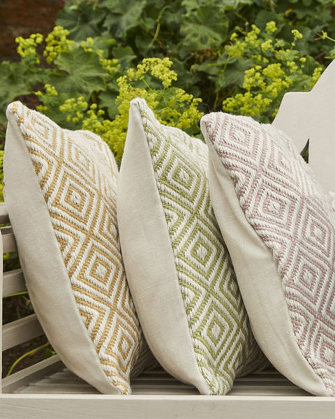 Woven Diamond Cushion Rose