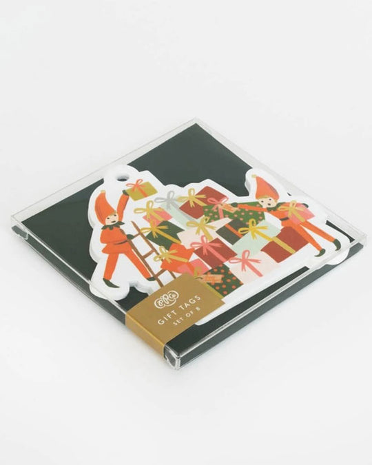 Elves Die-Cut Gift Tags