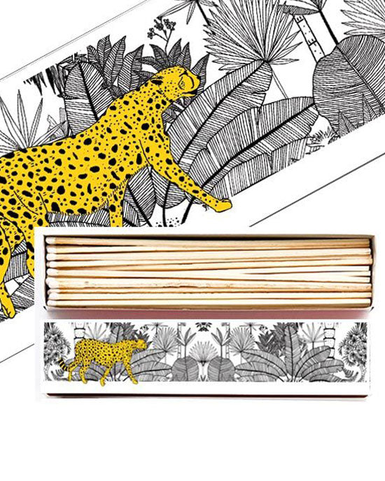 Cheetah in White Jungle Long Matchbox