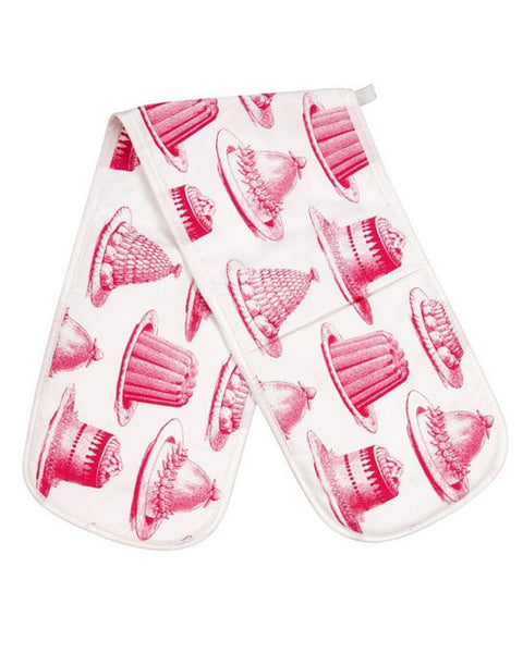 Double Oven Glove Jelly & Cake, Pink