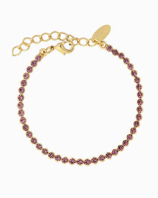 Siri Bracelet Gold +Light Amethyst
