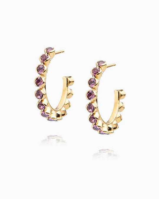 Siri Loop Earrings Light Amethyst