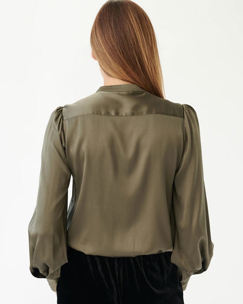 Stacy Silk Blouse Emerald