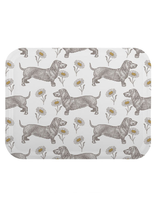 Dog & Daisy Large Rect Birch Tray