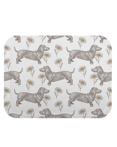 Dog & Daisy Large Rect Birch Tray - shopatstocks