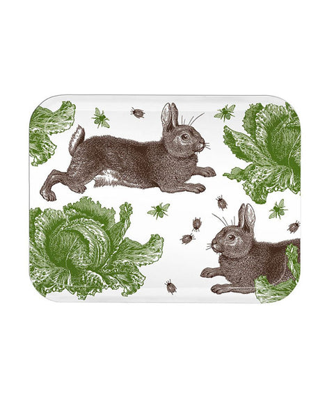 Rabbit & Cabbage Small Tray 27x20cm